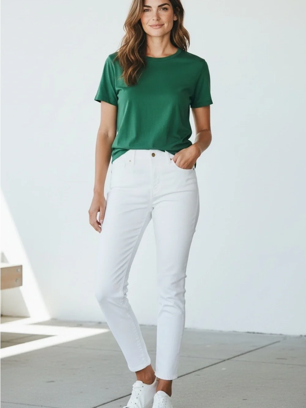 Michael Kors White Cropped Skinny Jeans
